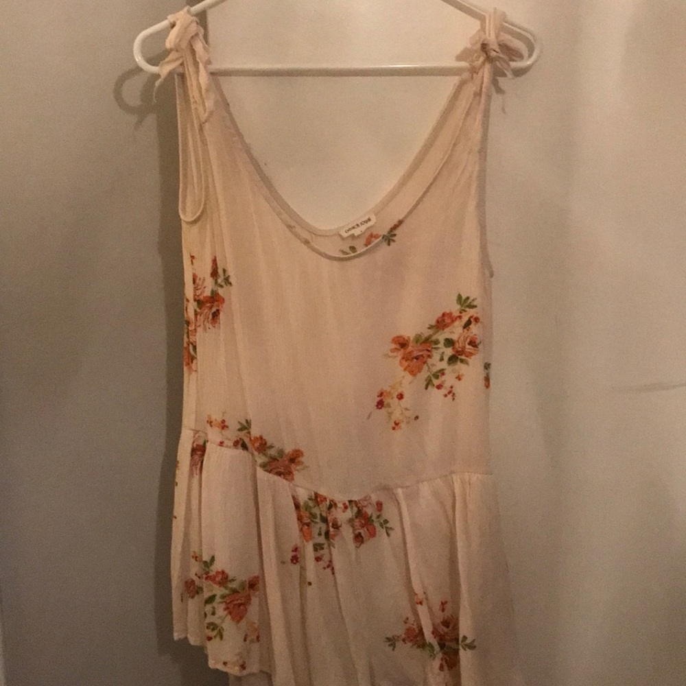 Nude floral romper